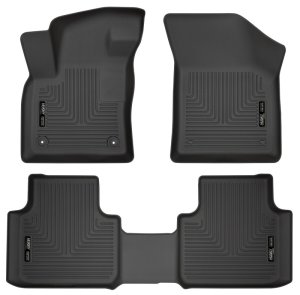 Volkswagen Atlas Floor Mats - Front + Rear - Husky Liners - WeatherBeater - Black - `18-`19
